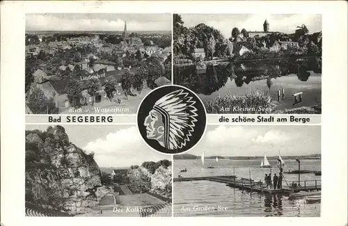 Bad Segeberg Grossen See Wasserturm Kalkberg Indianer Kat. Bad Segeberg