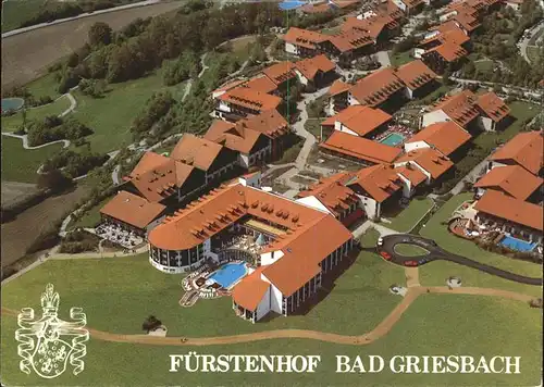 Bad Griesbach Rottal Fliegeraufnahme Fuerstenhof Wappen / Bad Griesbach i.Rottal /Passau LKR