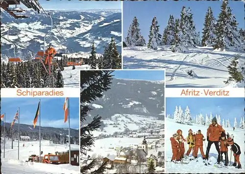 Afritz See Verditz Skiparadies Schiparadies Skilift Kat. Afritz am See