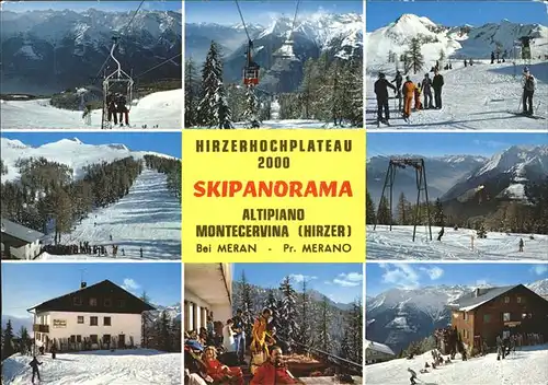 Merano Suedtirol Hirzerhochplateau Ski Montecervina Hirzer Kat. Merano