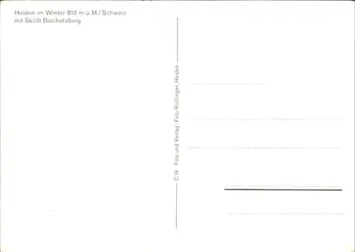 Heiden AR Winter Bischofsberg Skilift / Heiden /Bz. Vorderland