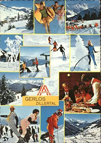 Gerlos Zillertal Skifahrer  Kat. Gerlos