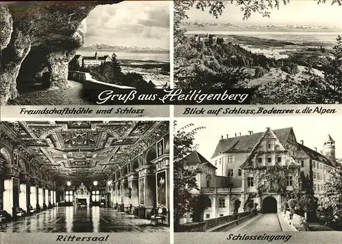 Heiligenberg Baden Bodensee Alpen Schlosseingang Freundschaftshoehle Rittersaal Kat. Heiligenberg