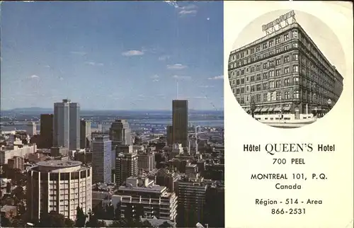 kk42317 Montreal Quebec Hotel Queens  Kategorie. Montreal Alte Ansichtskarten