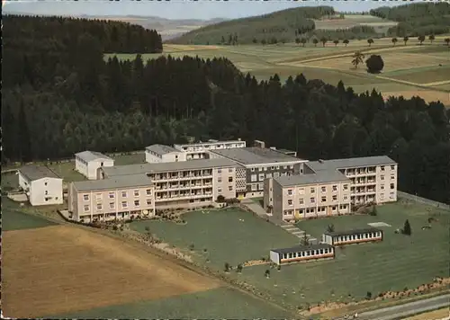 Bad Steben Sanatorium Frankenwarte Landesversicherungsanstalt Ober  und Mittelfranken Fliegeraufnahme Kat. Bad Steben