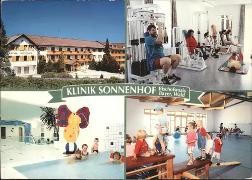 Bischofsmais Klinik Sonnenhof Rehabilitationsklinik fuer Eltern und Kinder Fitnessraum Hallenbad Gymnastikraum Kat. Bischofsmais