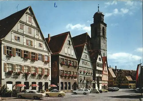 Dinkelsbuehl Marktplatz St. Georgskirche 1000jaehrige Stadt Kat. Dinkelsbuehl