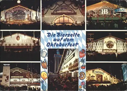 Muenchen Die Bierzelte auf dem Oktoberfest Kat. Muenchen