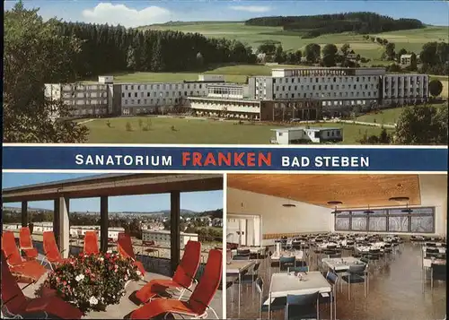 Bad Steben BfA Sanatorium Franken Kurklinik Terrasse Speisesaal Kat. Bad Steben