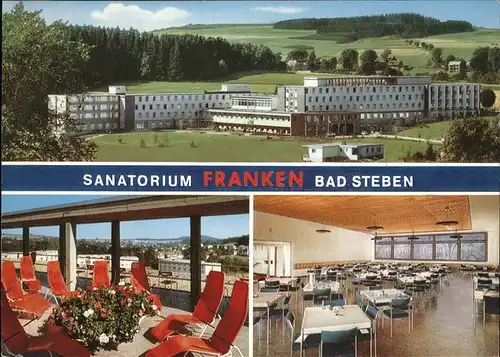 Bad Steben Sanatorium Franken Terrasse Speisesaal BfA Kat. Bad Steben