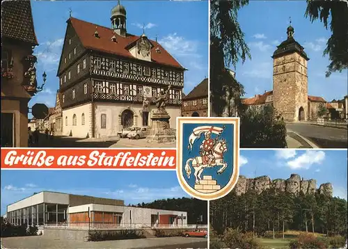 Staffelstein Rathaus Brunnen Turm Tor Wappen Kat. Bad Staffelstein