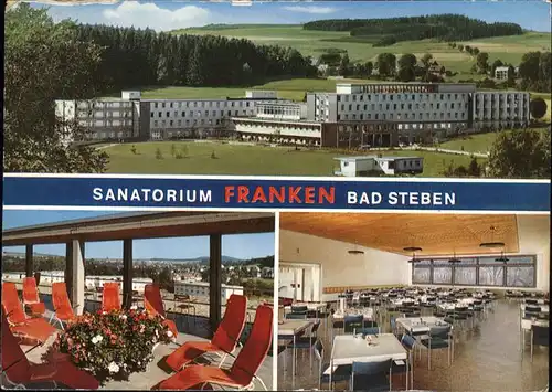 Bad Steben BfA Sanatorium Franken Terrasse Speisesaal Kat. Bad Steben