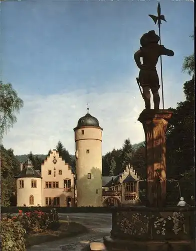 Mespelbrunn Schloss Brunnen Renaissance Kat. Mespelbrunn