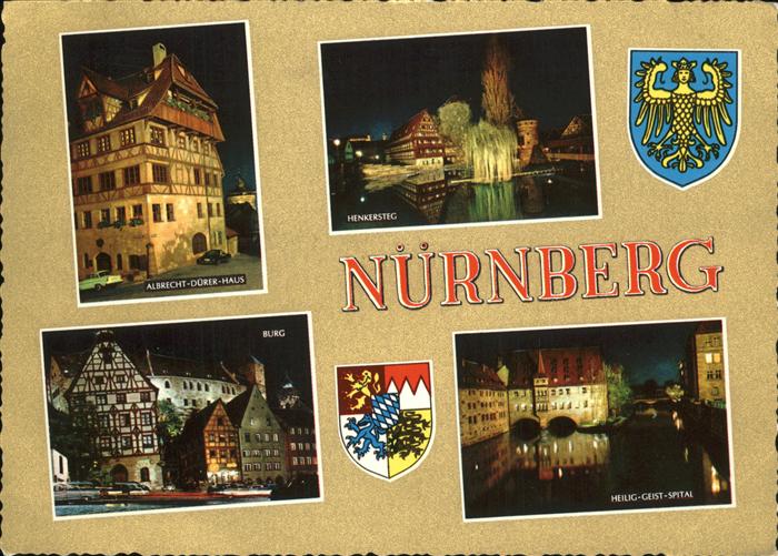 Nuernberg Albrecht Duerer Haus Henkersteg Burg Heilig Geist Spital