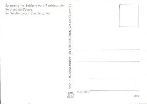 Berchtesgaden Salzgrotte im Salzbergwerk Reichenbach Pumpe Gemaelde Kat. Berchtesgaden