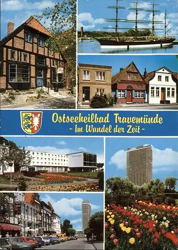 Travemuende Ostseebad Teilansichten Segelschiff Wappen Hochhaus / Luebeck /Luebeck Stadtkreis