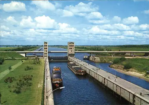 Geesthacht Elbe Schleuse Kahn Kat. Geesthacht