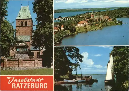 Ratzeburg Inselstadt Kirche Segelboot Kat. Ratzeburg