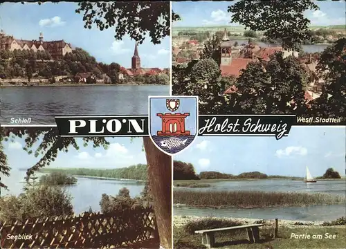 Ploen See Schloss westlicher Stadtteil Seeblick Wappen Holsteinische Schweiz / Ploen /Ploen LKR