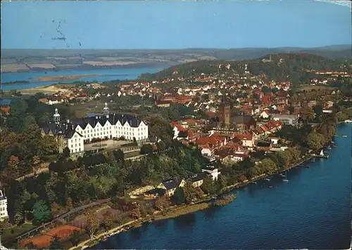 Ploen See Schloss Kirche Ploener See Holsteinische Schweiz Fliegeraufnahme  / Ploen /Ploen LKR