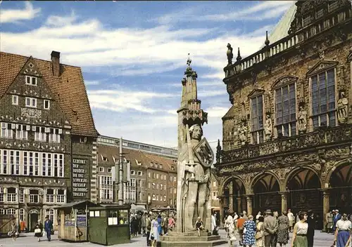 Bremen Rathaus Marktplatz Roland Kat. Bremen