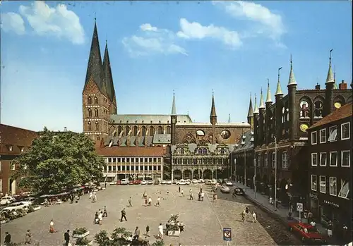 Luebeck Marktplatz St. Marienkirche Rathaus Kat. Luebeck