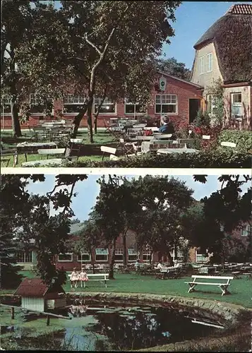 Nordhastedt Gustav Carstens Wassermuehle Gasthof Gartenterrasse Teich Kat. Nordhastedt