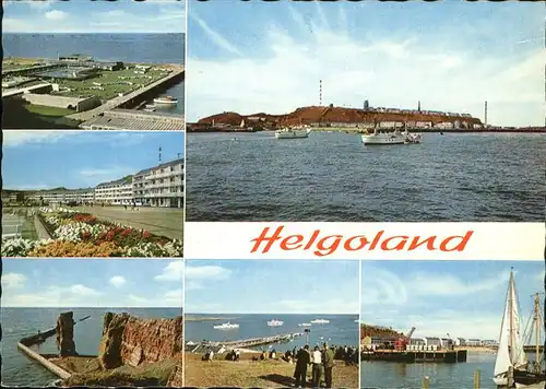 Helgoland Schwimmbad Reede Suedstrand Nordspitze Lange Anna Oberland Innenhafen Schiff Segelboot / Helgoland /Pinneberg LKR