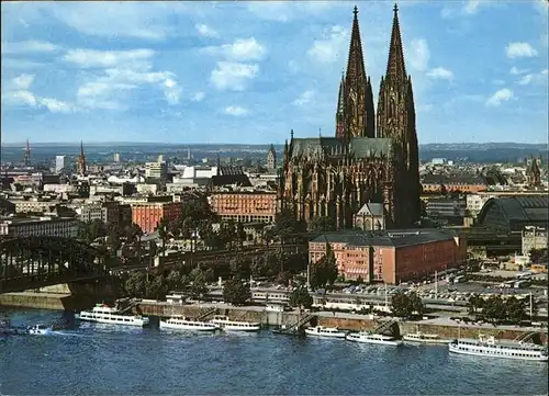 Koeln Rhein Dom Dampferanlegestellen Kat. Koeln