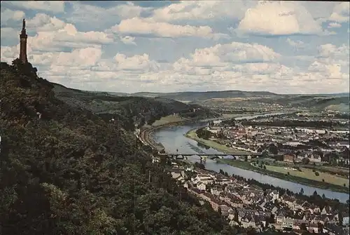 Trier Mariensaeule Blick auf die Stadt Mosel Bruecke Kat. Trier