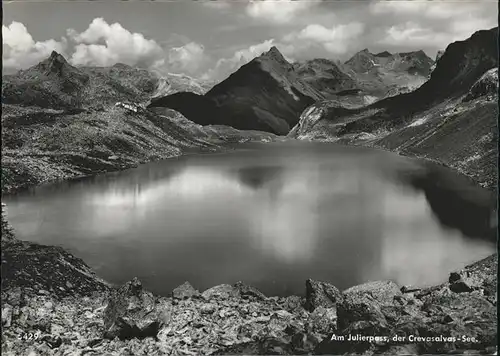 Julier Am Julierpass mit Crevasalvas See Kat. Julier