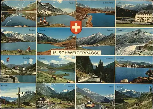 Ofenpass 16 Schweizerpaesse u.a. Ofenpass Lukmanierpass usw. Kat. Zernez