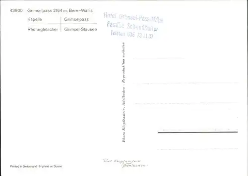 Grimsel Grimselpass Kat. Grimsel