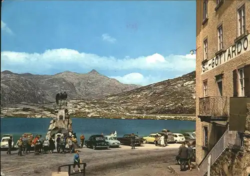 San Gottardo Gotthardpass mit Guex Statue Kat. San Gottardo