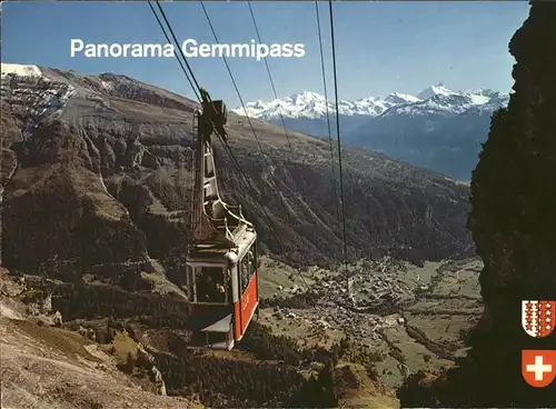 Gemmipass Wallis Passh?he mit Seilbahn Kat. Gemmipass