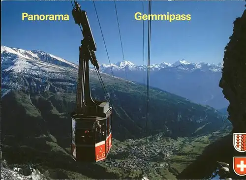 Gemmipass Wallis Passh?he mit Seilbahn Kat. Gemmipass