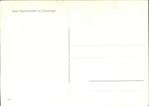 Chiemsee Insel Herrenwoerth Kat. Chiemsee