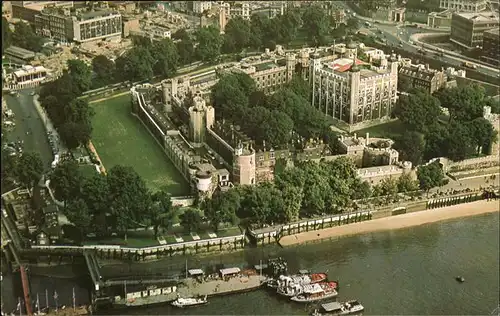 London Tower Themse aerial view Kat. City of London