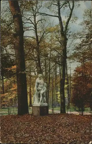 Dresden Grosser Garten im Herbst Denkmal Skulptur Kat. Dresden