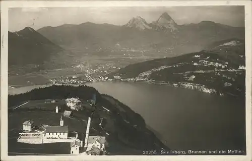 Seelisberg UR mit Brunnen und Mythen Vierwaldst?ttersee / Seelisberg /Bz. Uri