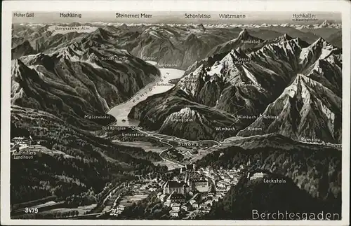 Berchtesgaden Panorama Vogelperspektive Kat. Berchtesgaden