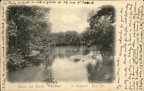 Berlin Partie im Tiergarten Neuer See Kat. Berlin