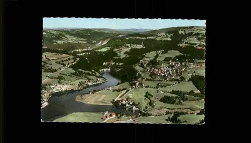 Les Brenets et les Bassins du Doubs Frontiere Franco Suisse vue aerienne Kat. Les Brenets