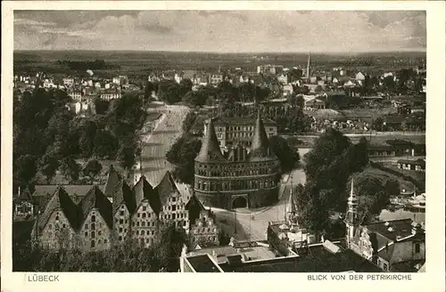 Luebeck Blick von der Petrikirche Kat. Luebeck