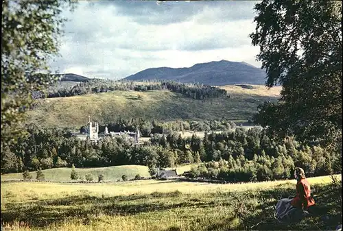 Aberdeenshire Balmoral Castle view from Tormintoul Road Kat. Aberdeenshire