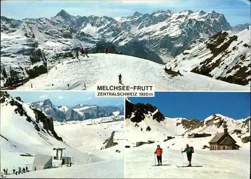 Melchsee Frutt Panorama Balmeregg Erzegg Berner Alpen Fruttkapelle Wintersportplatz Kat. Melchsee Frutt