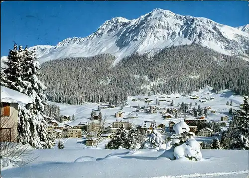 Lenzerheide Albula Teilansicht mit Rothorn Wintersportplatz Kat. Lenzerheide