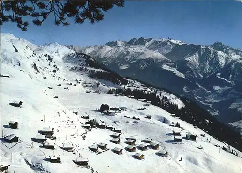 Riederalp Wintersportplatz Blinnenhorn Alpenpanorama Kat. Riederalp