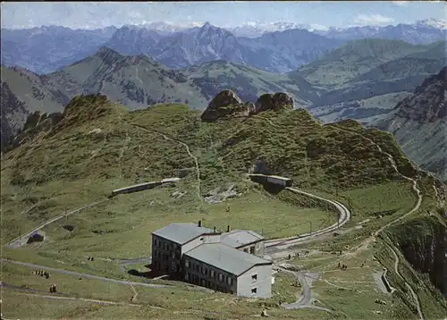 Rochers de Naye L Hotel vue sur les Alpes vaudoises et bernoises Bergbahn Kat. Rochers de Naye