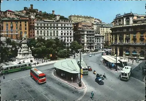 Geneve GE Place Acquaverde et monument a Cristoforo Colombo Denkmal Kat. Geneve